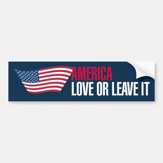 -Style America Love of laat Bumpersticker achter (Voorkant)