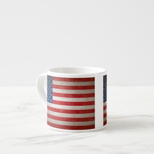 Style American Flag Patriotic Espresso Mok (Links)