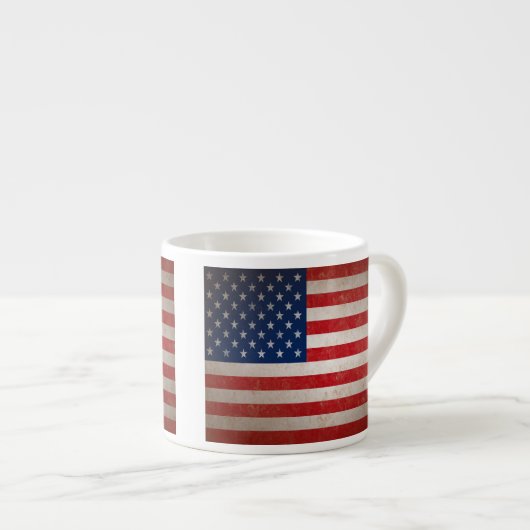  Style American Flag Patriotic Espresso Mok (Voorkant rechts)