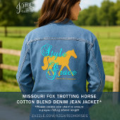 Style and Grace Fox Trotter Silhouette Denim Jacket