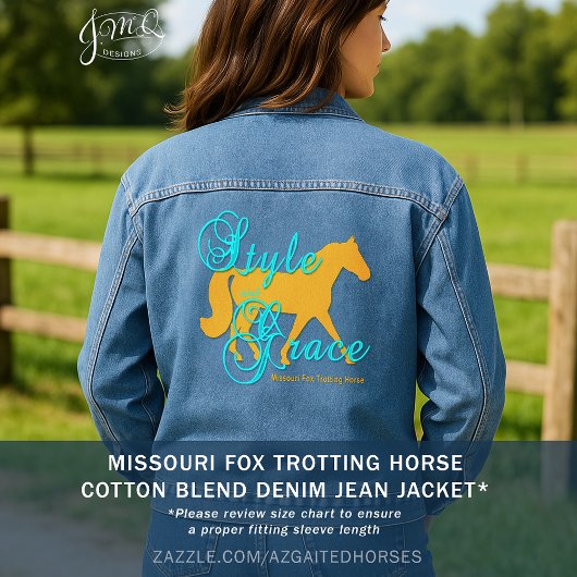 Style and Grace Fox Trotter Silhouette Denim Jacket