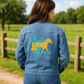 Style and Grace Fox Trotter Silhouette Denim Jacket