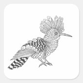 Style Bird Vierkante Sticker (Voorkant)