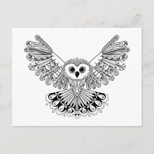 Style Black Owl Briefkaart (Voorkant)
