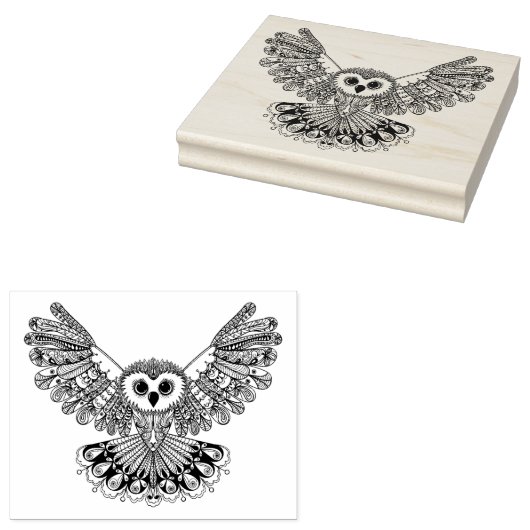 Style Black Owl Rubberstempel (Gestempeld)