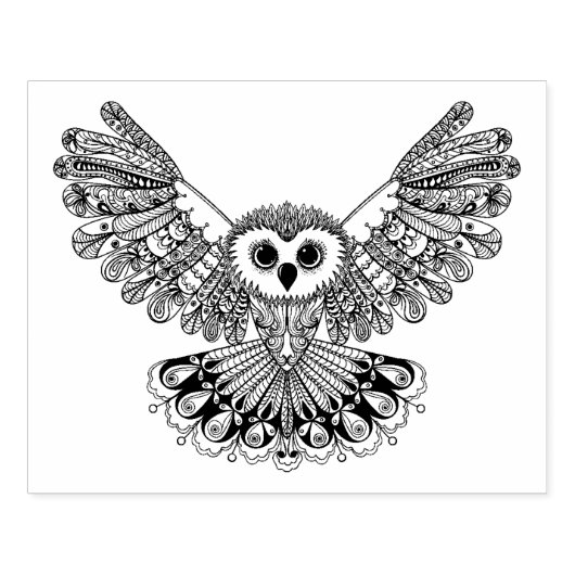 Style Black Owl Rubberstempel (Afrduk)