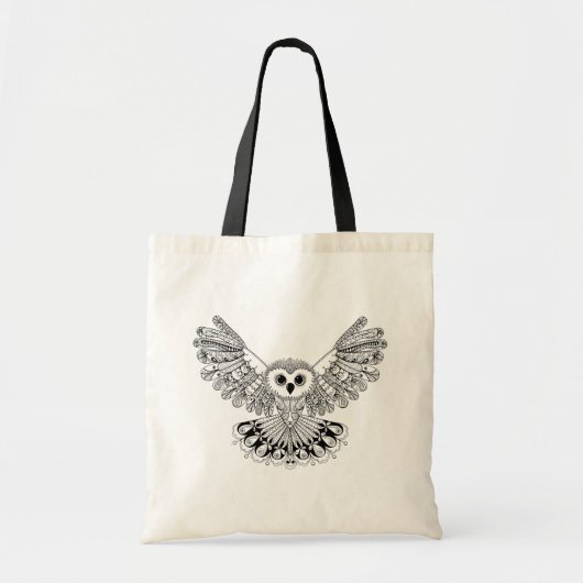 Style Black Owl Tote Bag (Voorkant)