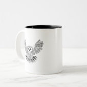 Style Black Owl Tweekleurige Koffiemok (Voorkant links)