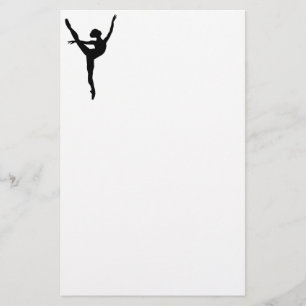 Style Black silhouette ballet danseres Briefpapier