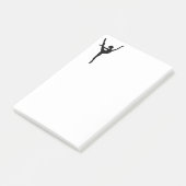 Style Black silhouette ballet danseres Post-it® Notes (Schuin)