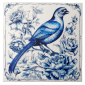  Style Blue Delft Bird Keramische Tegel. Tegeltje (Voorkant)