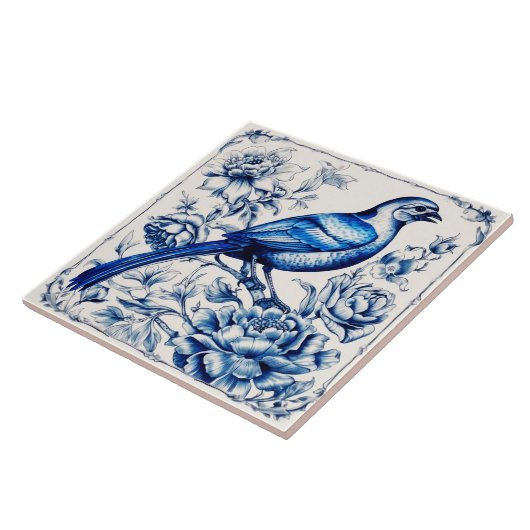  Style Blue Delft Bird Keramische Tegel. Tegeltje (Zijkant)