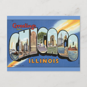  Style Chicago Illinois Briefkaart