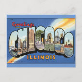  Style Chicago Illinois Briefkaart (Voorkant)