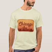  Style Chicago Skyline Travel Vacation T-shirt (Voorkant)