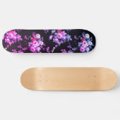 Style Elegant Pink Gradient Roses Floral Persoonlijk Skateboard (Horizontaal)