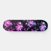 Style Elegant Pink Gradient Roses Floral Persoonlijk Skateboard (Horizontaal)