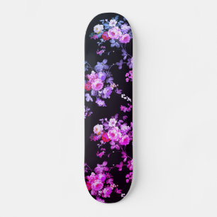 Style Elegant Pink Gradient Roses Floral Persoonlijk Skateboard