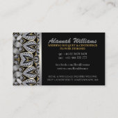 Style Fusion Silver Black Gold Baroque BizCards Visitekaartje (Achterkant)