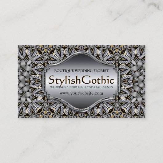 Style Fusion Silver Black Gold Baroque ver2 Biz Visitekaartje (Voorkant)