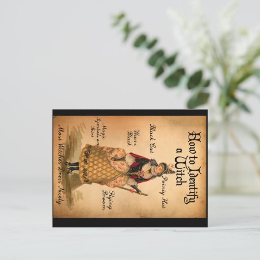 Style Halloween Witch I.D. Briefkaart (Staand voorkant)