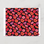 Style Herzen mit Kussmund zum Valentinstag Briefkaart (Achterkant)