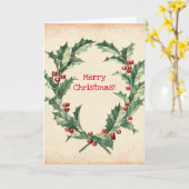 Style Holly Merry-Kaart voor kerstmis Kaart (Gele Bloem)