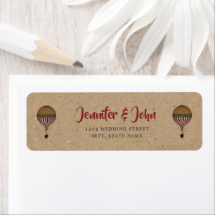  Style Hot Air Ballon Weddenschap Etiket