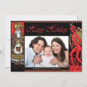 Style Krampus Family Holiday Briefkaart (Voorkant)