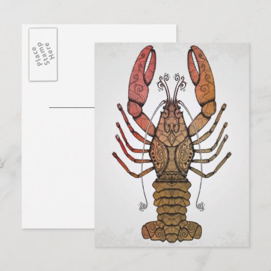 Style Lobster Briefkaart (Voorkant / Achterkant)