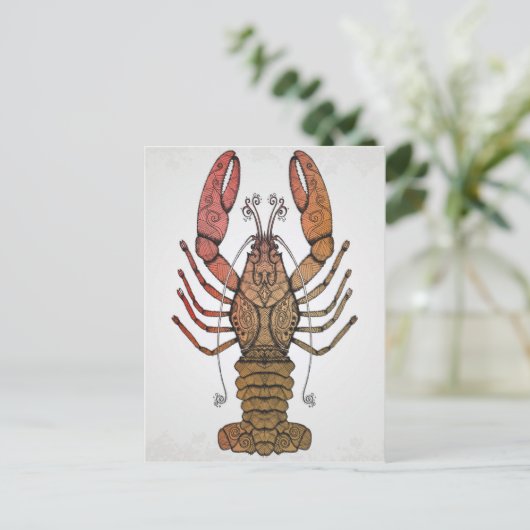 Style Lobster Briefkaart (Staand voorkant)