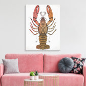 Style Lobster Canvas Afdruk (Insitu (Woonkamer))