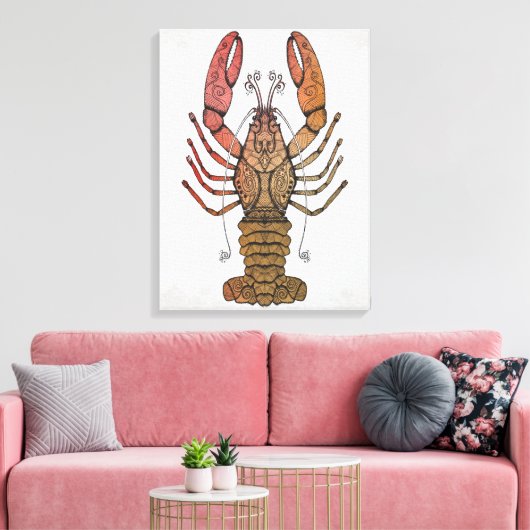 Style Lobster Canvas Afdruk (Insitu (Woonkamer))