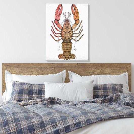 Style Lobster Canvas Afdruk (Insitu (Slaapkamer))