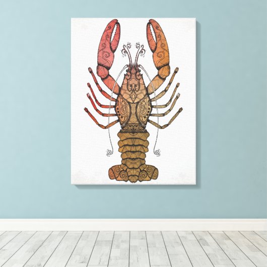 Style Lobster Canvas Afdruk (Insitu (Houten vloer))