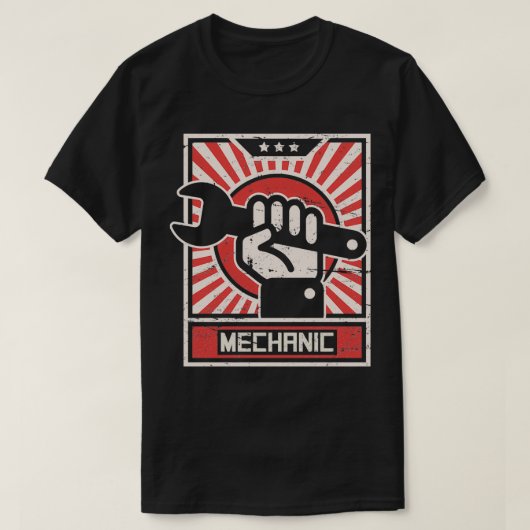  Style MECHANIC Propaganda Poster T-shirt (Design voorkant)