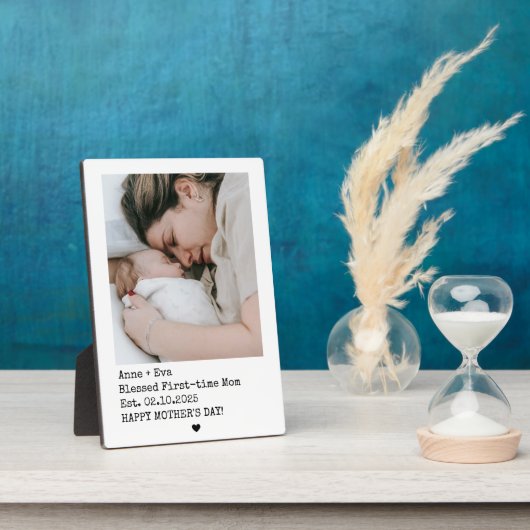 Style One Pic Eerste keer Moederdag Fotoplaat (Zijkant)
