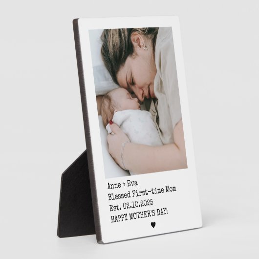 Style One Pic Eerste keer Moederdag Fotoplaat (Zijkant)