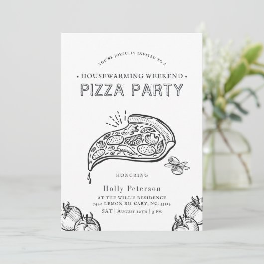 Style Pizza Party | Aanbesteding op zondag Kaart (Staand voorkant)