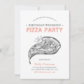  Style Pizza Party | Birthday Weekend Kaart (Voorkant)