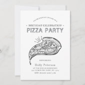  Style Pizza Party | Dag van de geboorte Kaart (Voorkant)