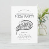  Style Pizza Party | Dag van de geboorte Kaart (Staand voorkant)