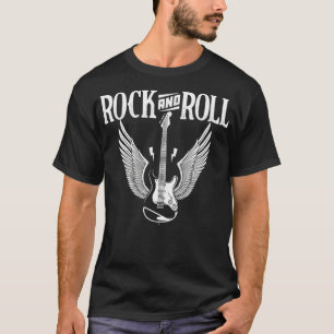  Style Rock & Roll Music Wings Guitar Playe T-shirt