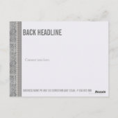 Style Tribal Silver Photography Business Postcard Briefkaart (Achterkant)
