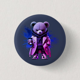 Style with Our Bold Urban Boss bear Designs Ronde Button 3,2 Cm