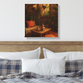  styled Moroccan boho Canvas Afdruk (Insitu (Slaapkamer))