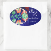 STYLESSTROOM, PINK GROEN BLAUWE MONOGRAM OVALE STICKER (Tas)