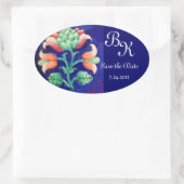 STYLESSTROOM, PINK GROEN BLAUWE MONOGRAM OVALE STICKER (Tas)