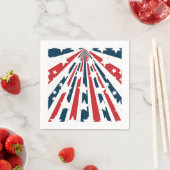 Stylied American Flag Paper Napkins Servet (Insitu)
