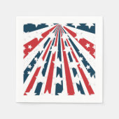 Stylied American Flag Paper Napkins Servet (Voorkant)